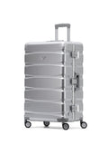 Flight Knight silver large aluminium frame hardcase suitcase (British brand)