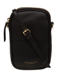Pure Luxuries London black Nappa leather cross-body phone bag - British product