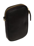 Pure Luxuries London black Nappa leather cross-body phone bag - British product