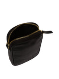 Pure Luxuries London black Nappa leather cross-body phone bag - British product