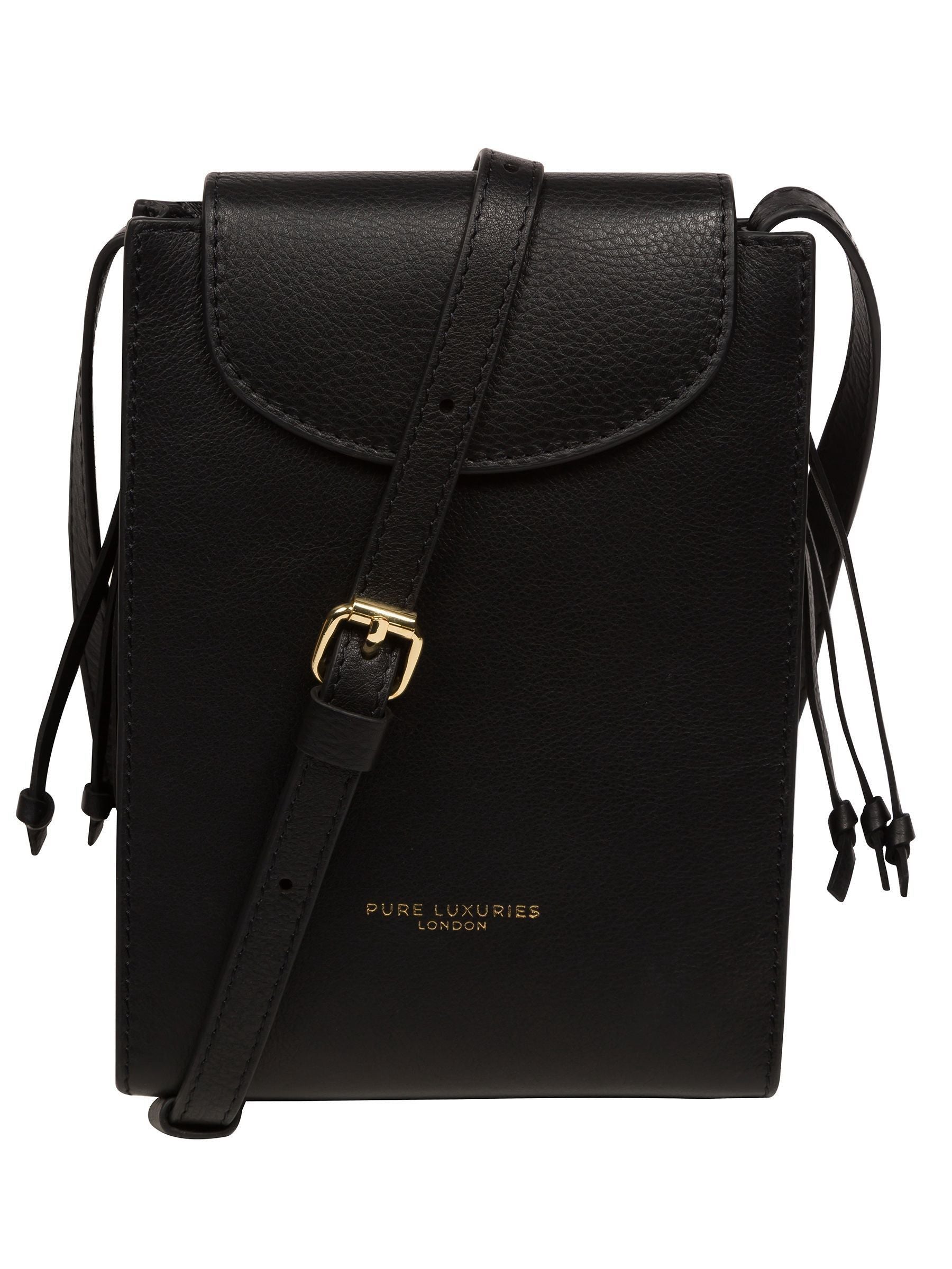 Pure Luxuries London Kiana Nappa leather cross-body phone bag (British brand)