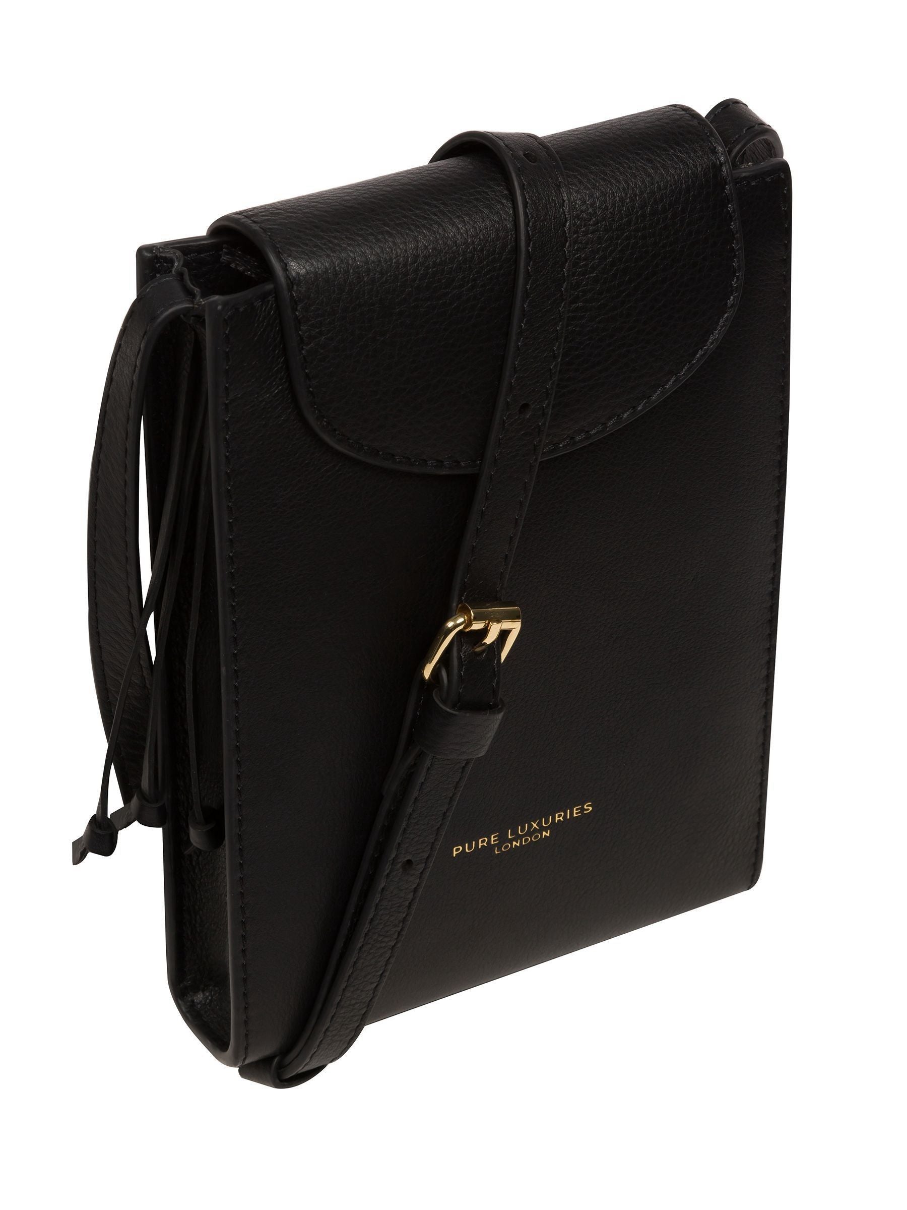 Pure Luxuries London Kiana Nappa leather cross-body phone bag (British brand)