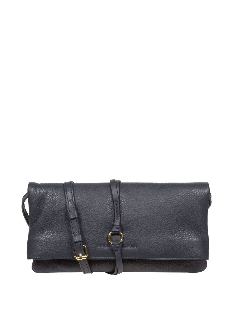 Pure Luxuries London blue Selene Nappa leather clutch bag, UK version
