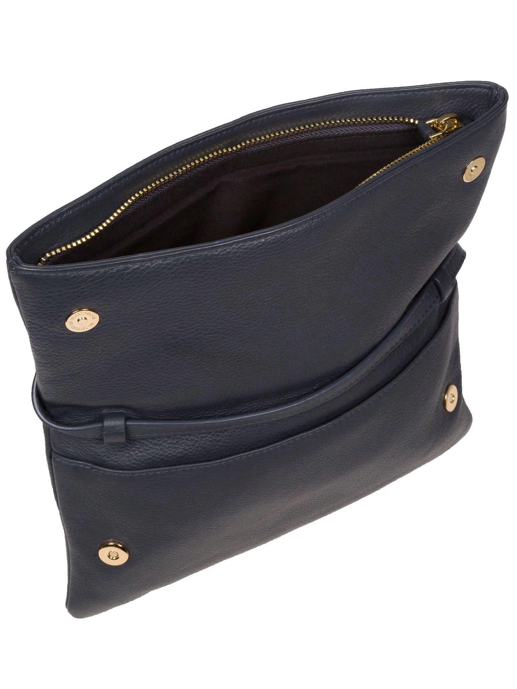Pure Luxuries London blue Selene Nappa leather clutch bag, UK version