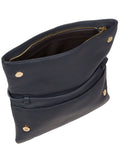Pure Luxuries London blue Selene Nappa leather clutch bag, UK version