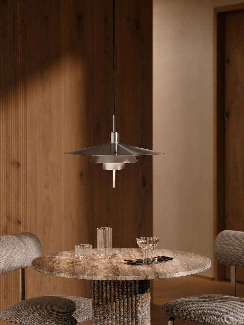 Nordlux pendant ceiling light brushed chrome 51cm (British brand)