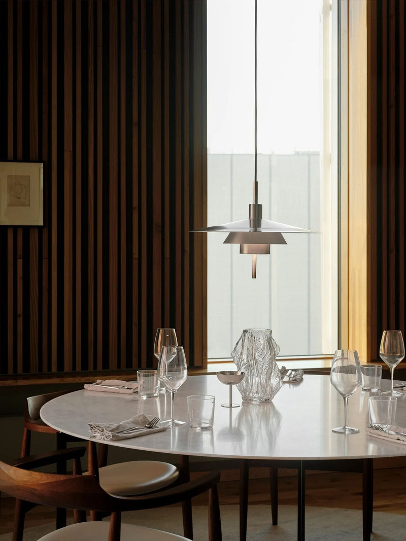 Nordlux pendant ceiling light brushed chrome 51cm (British brand)