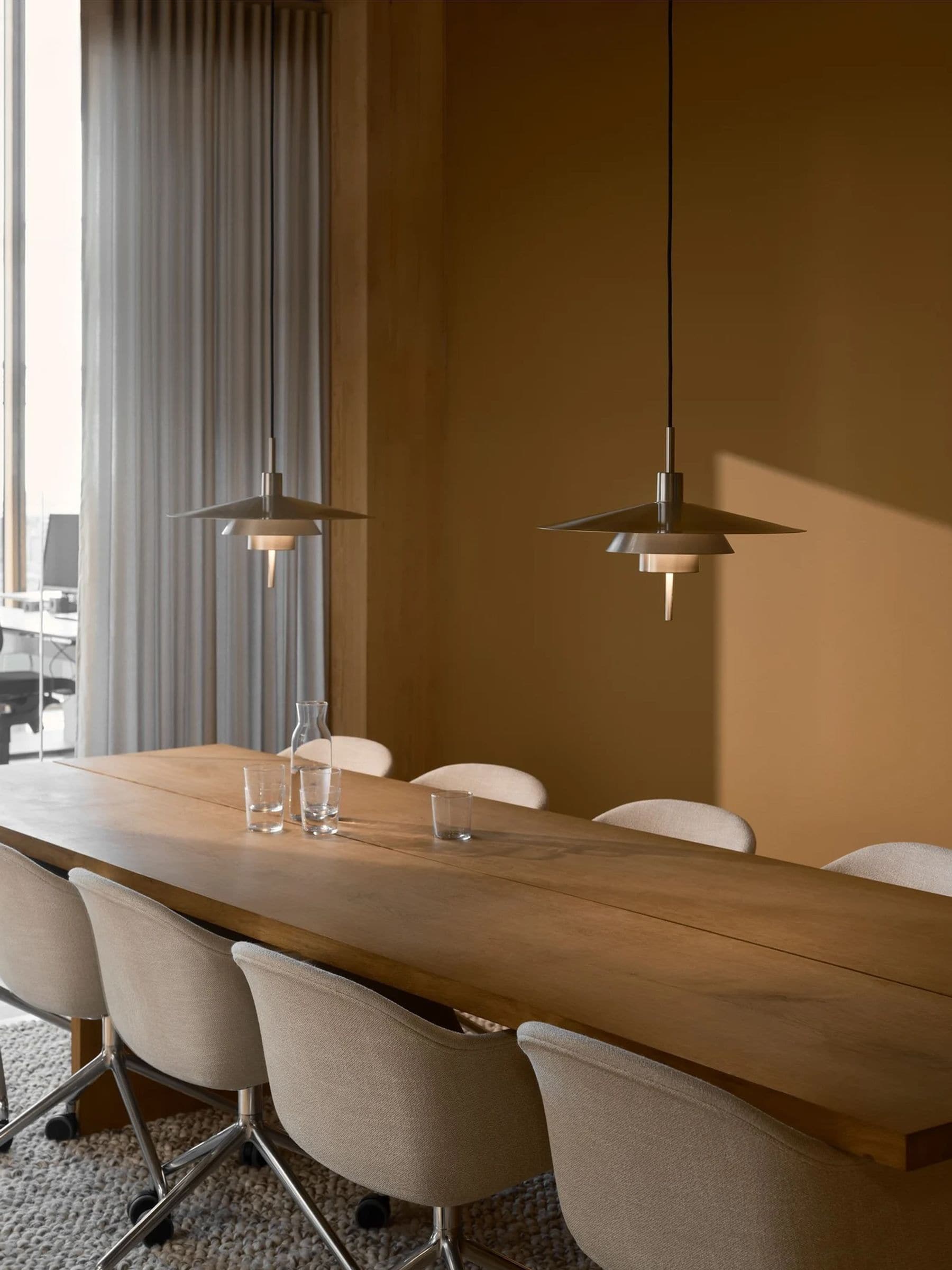 Nordlux pendant ceiling light brushed chrome 51cm (British brand)