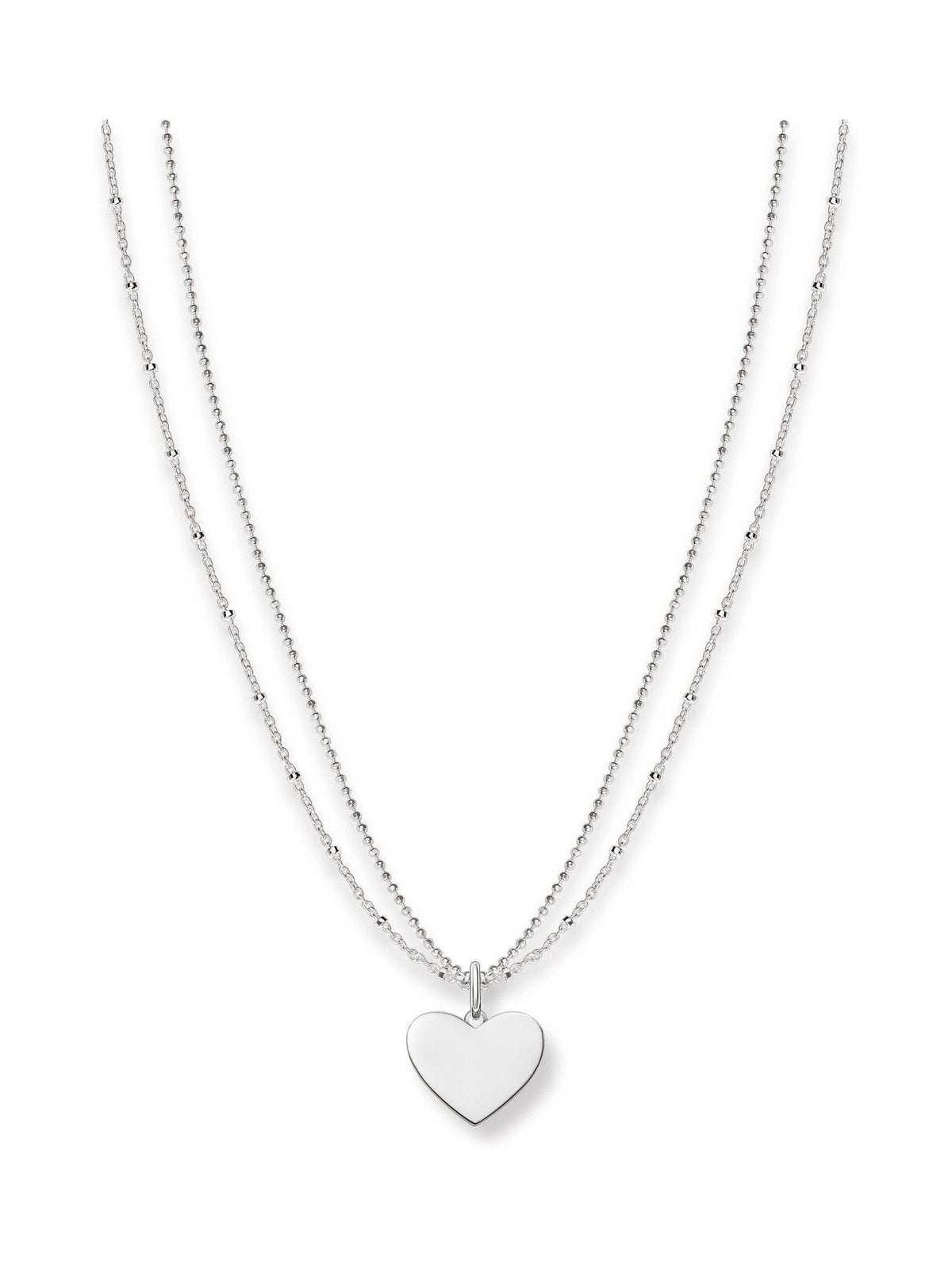 Thomas Sabo silver engravable heart necklace (British brand)