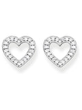 Thomas Sabo white heart love ear studs (British brand)