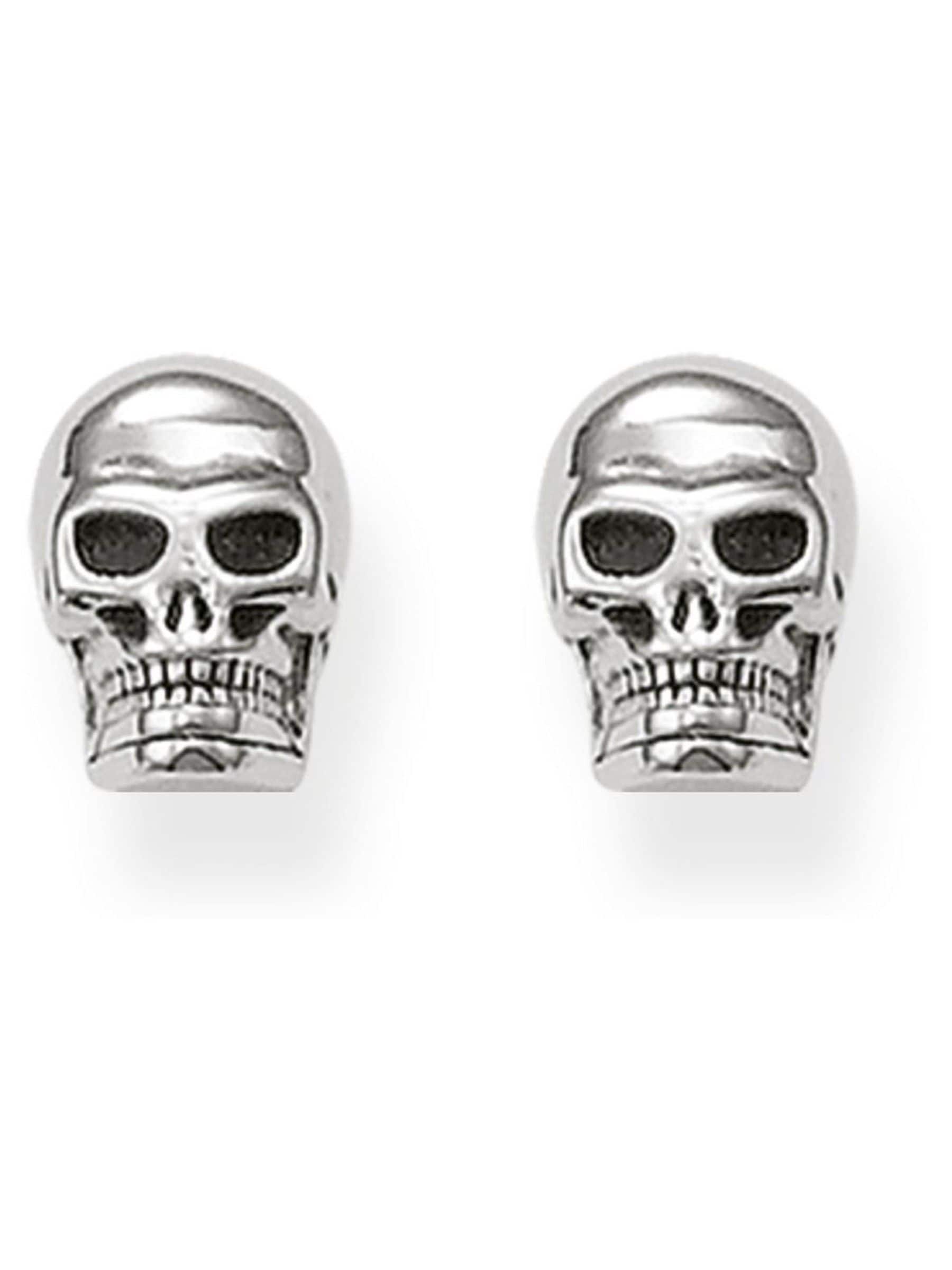 Thomas Sabo Silber Totenkopf Ohrstecker - 925 Silber, Geschwärzt
