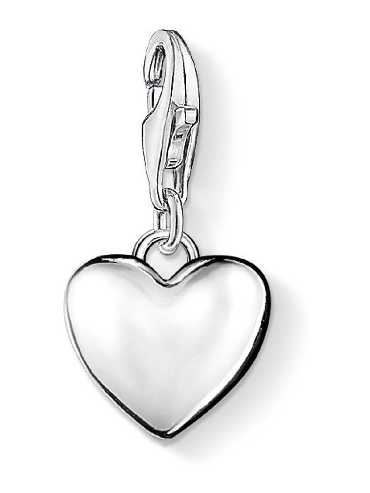 Thomas Sabo silver 3D heart charm pendant, imported from the UK