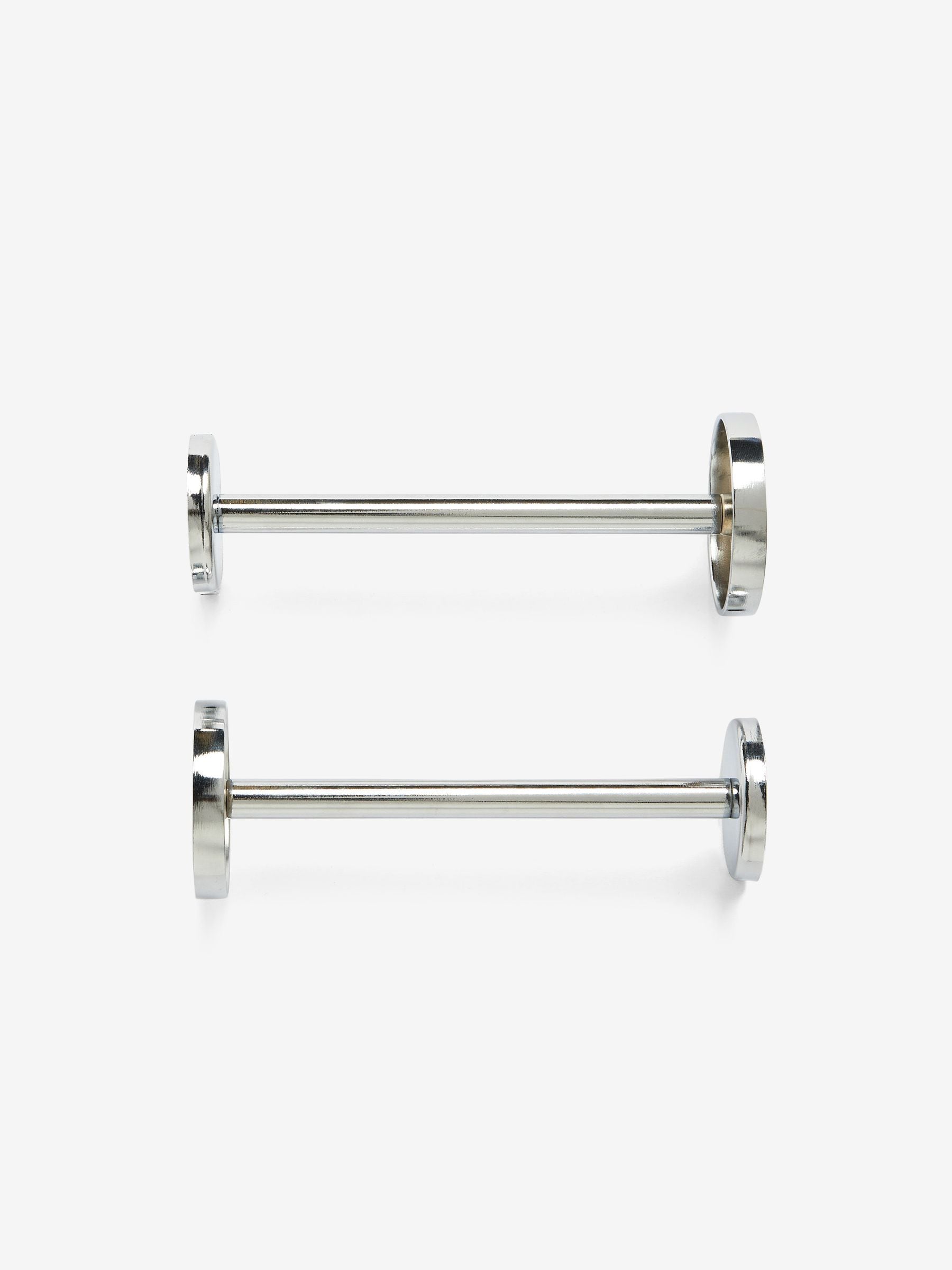 Set of 2 Chrome Next Stud Curtain Holdbacks