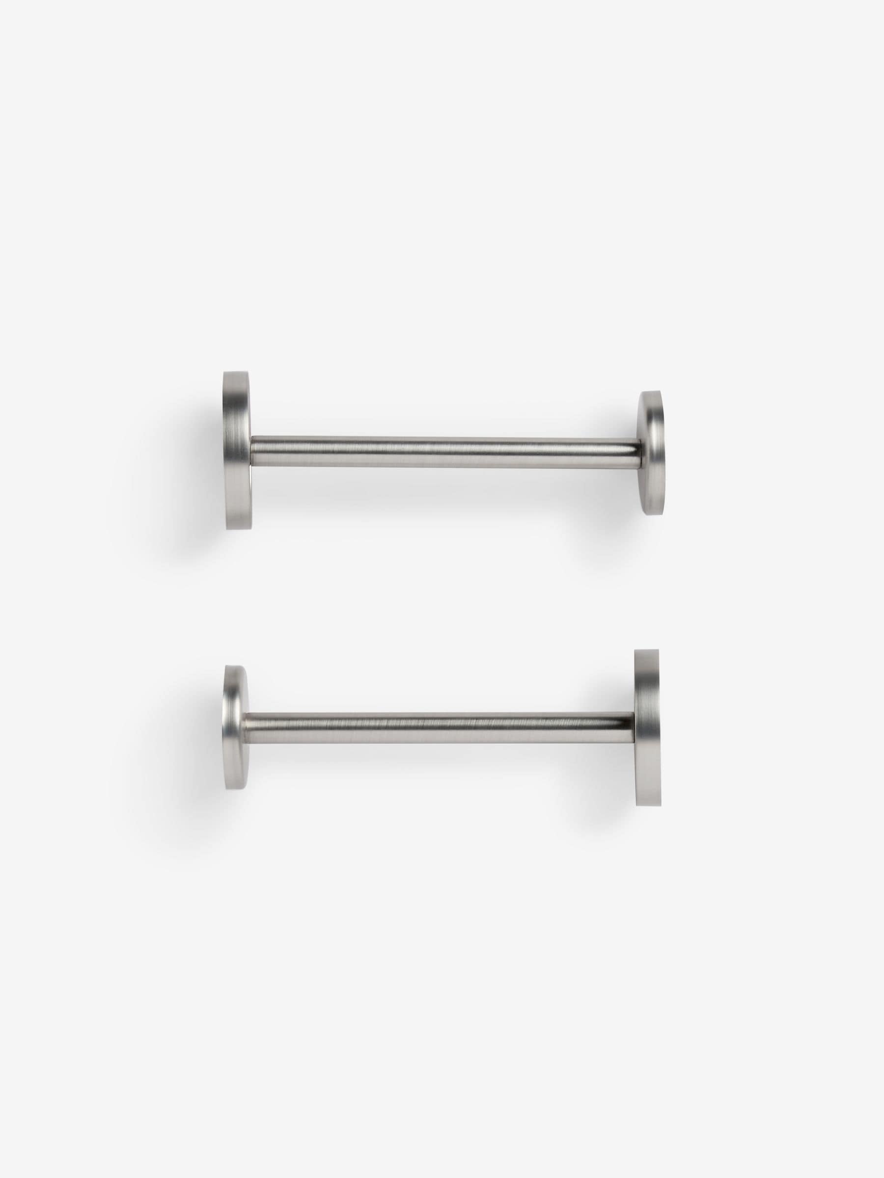 Set of 2 Brushed Silver Next Stud Curtain Holdbacks