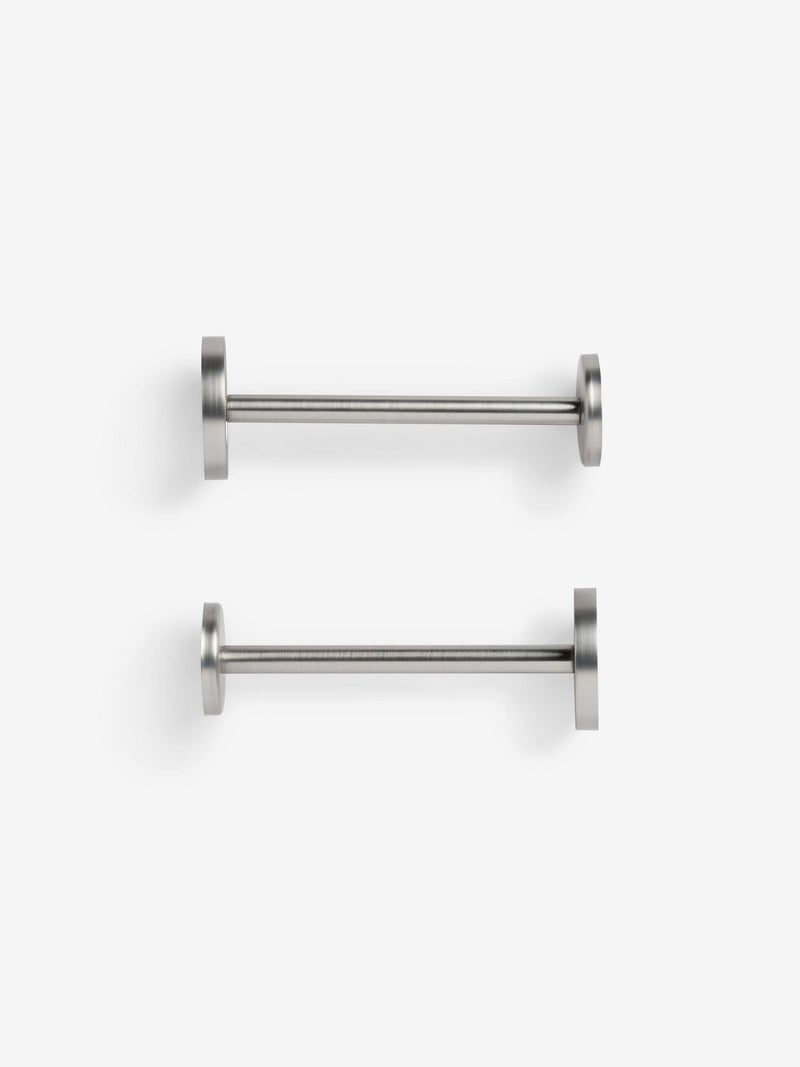 Set of 2 Brushed Silver Next Stud Curtain Holdbacks