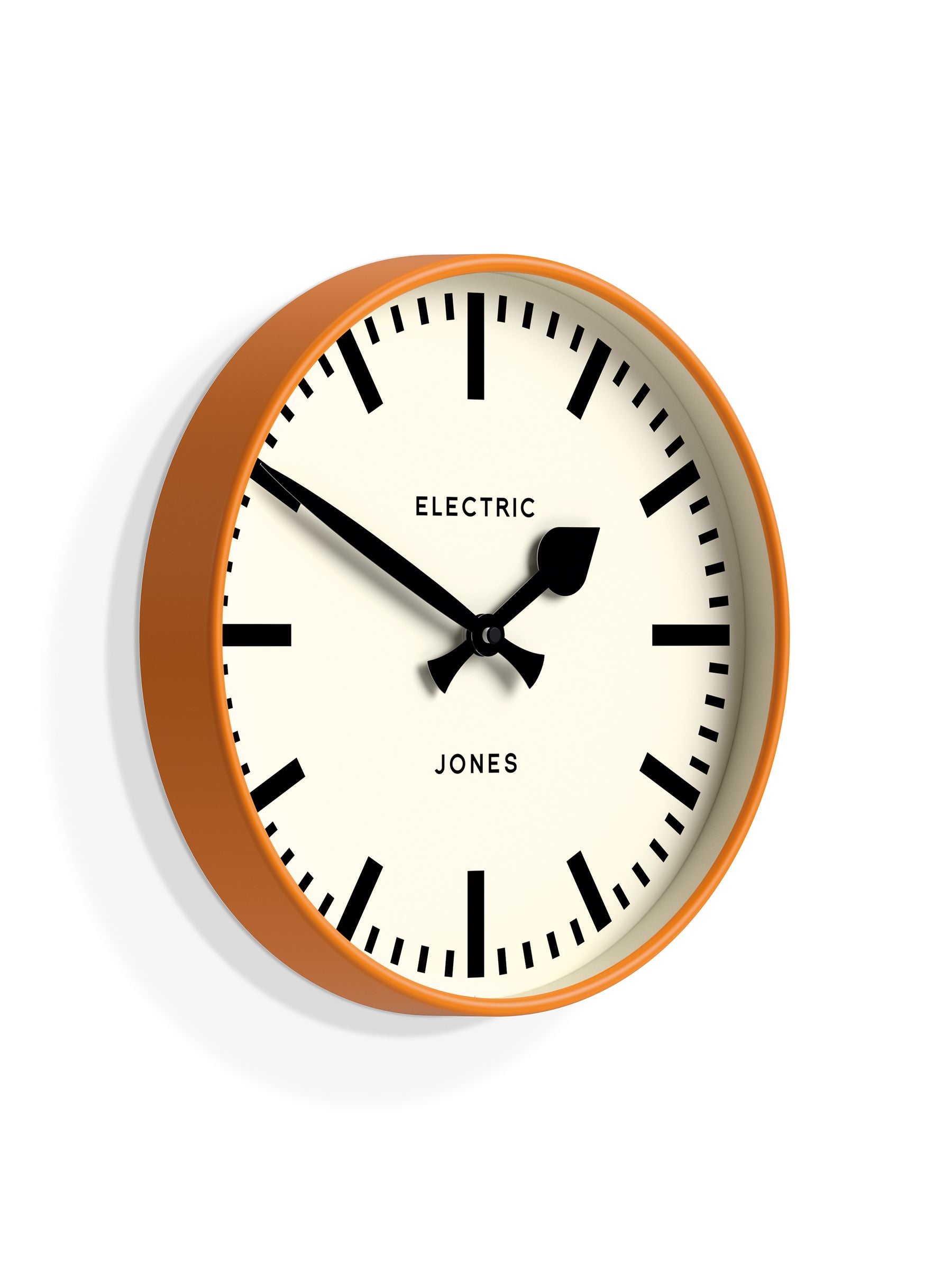 Jones Clocks Fizzy Orange Tiger wall clock 30cm, UK version