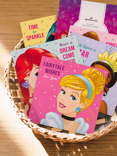 Next Hallmark Pink 10 Pack Birthday Cards with 5 Disney Princesses Designs- Buy online at McGrocer