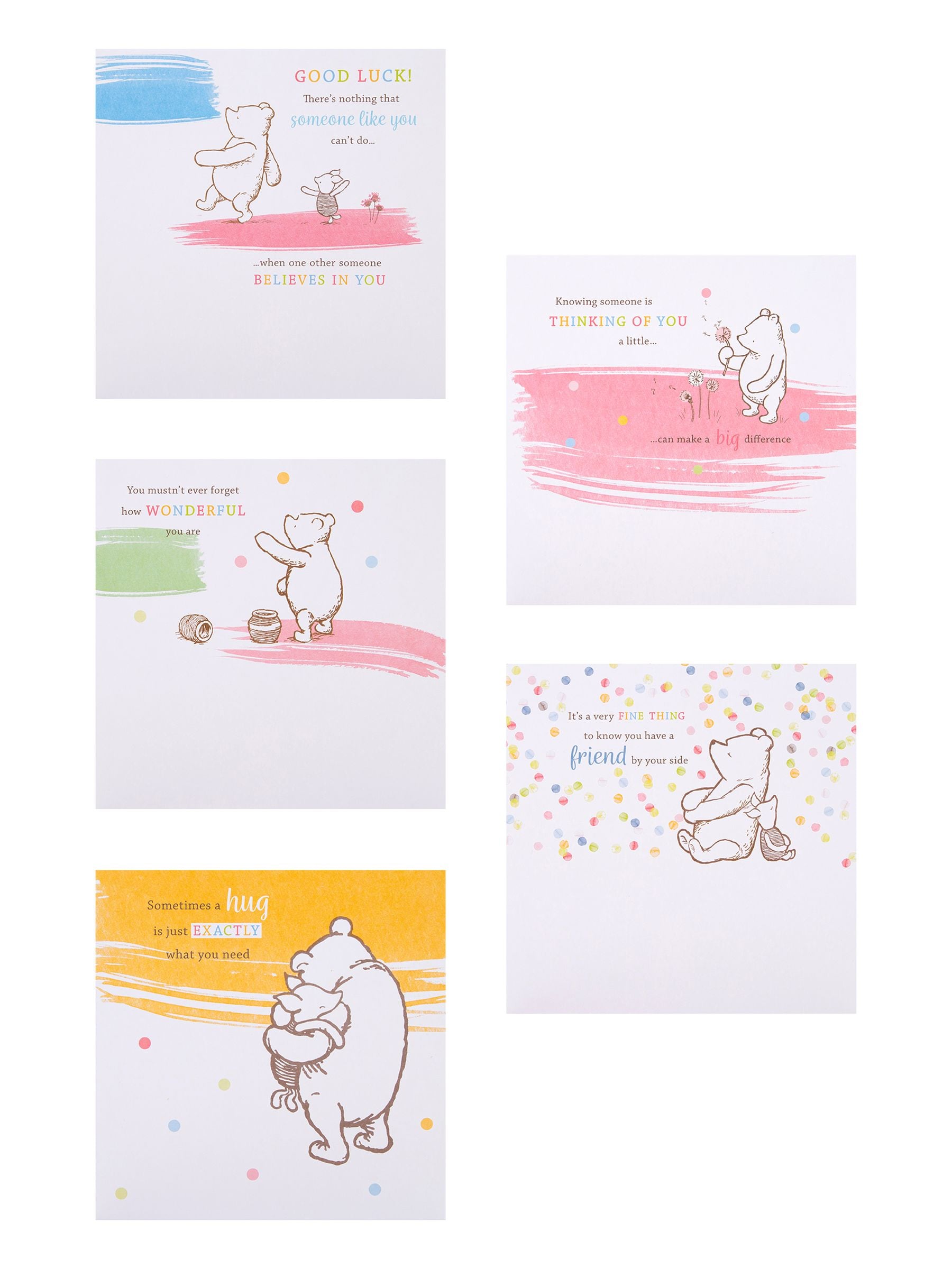 Hallmark Winnie the Pooh cards 10 pack assorted designs, UK version