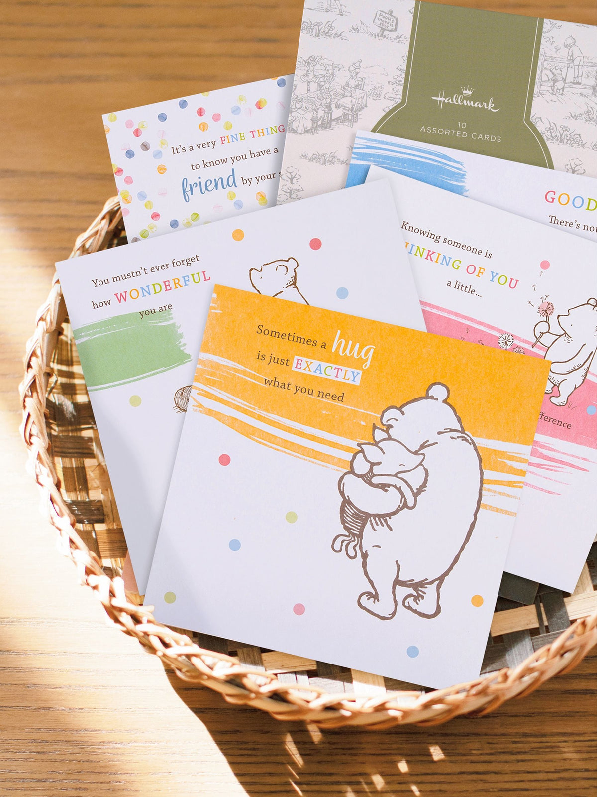 Hallmark Winnie the Pooh cards 10 pack assorted designs, UK version