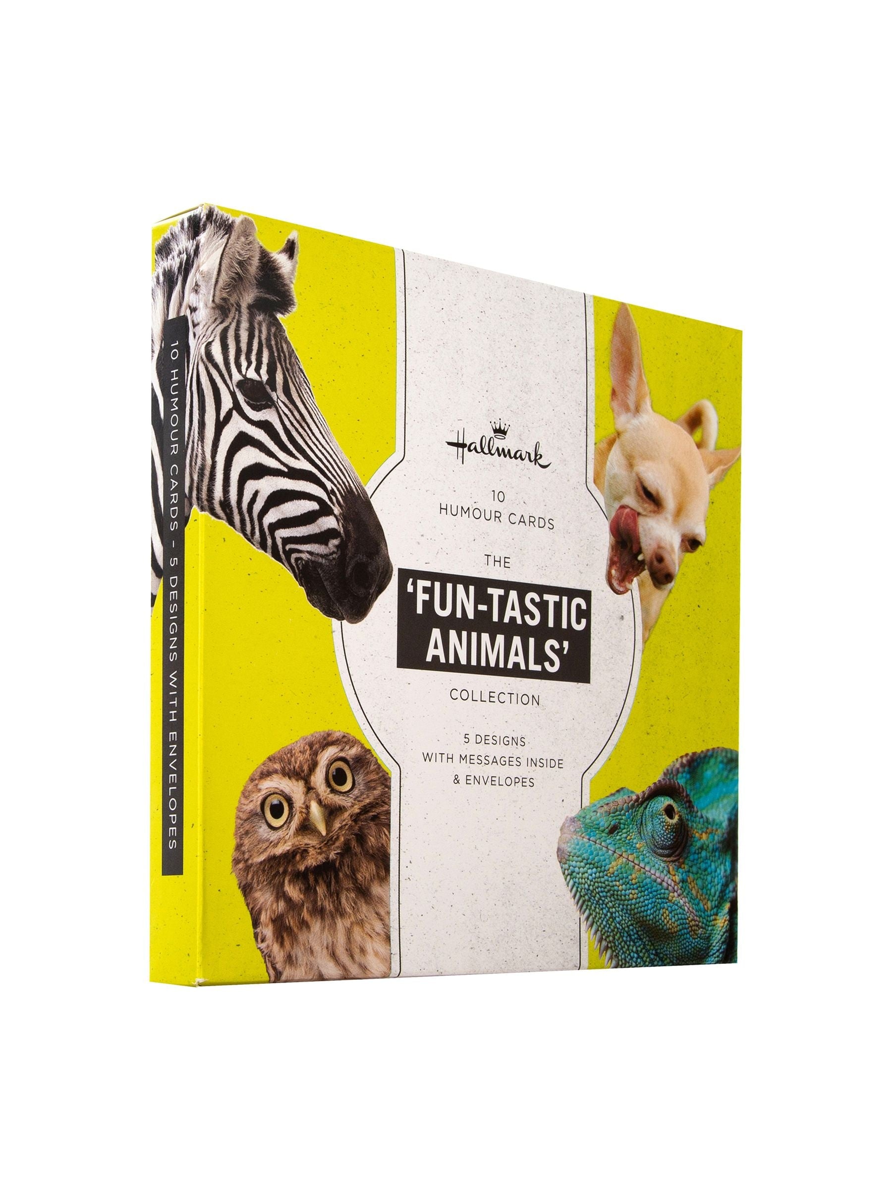 Hallmark Birthday Cards with 5 Funny Animal Designs 10 Pack, UK version