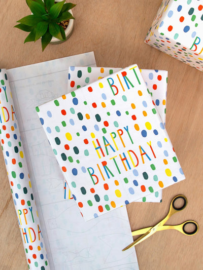 Next Hallmark White Birthday Wrapping Paper 6M Pack of 3- Buy online at McGrocer