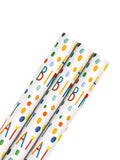 Hallmark White Birthday Wrapping Paper Pack of 3, UK version