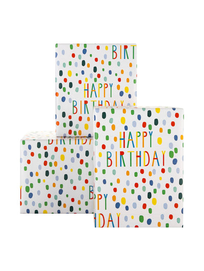 Hallmark Weiß, 6M Packung mit 3 Geburtstags-Geschenkpapieren