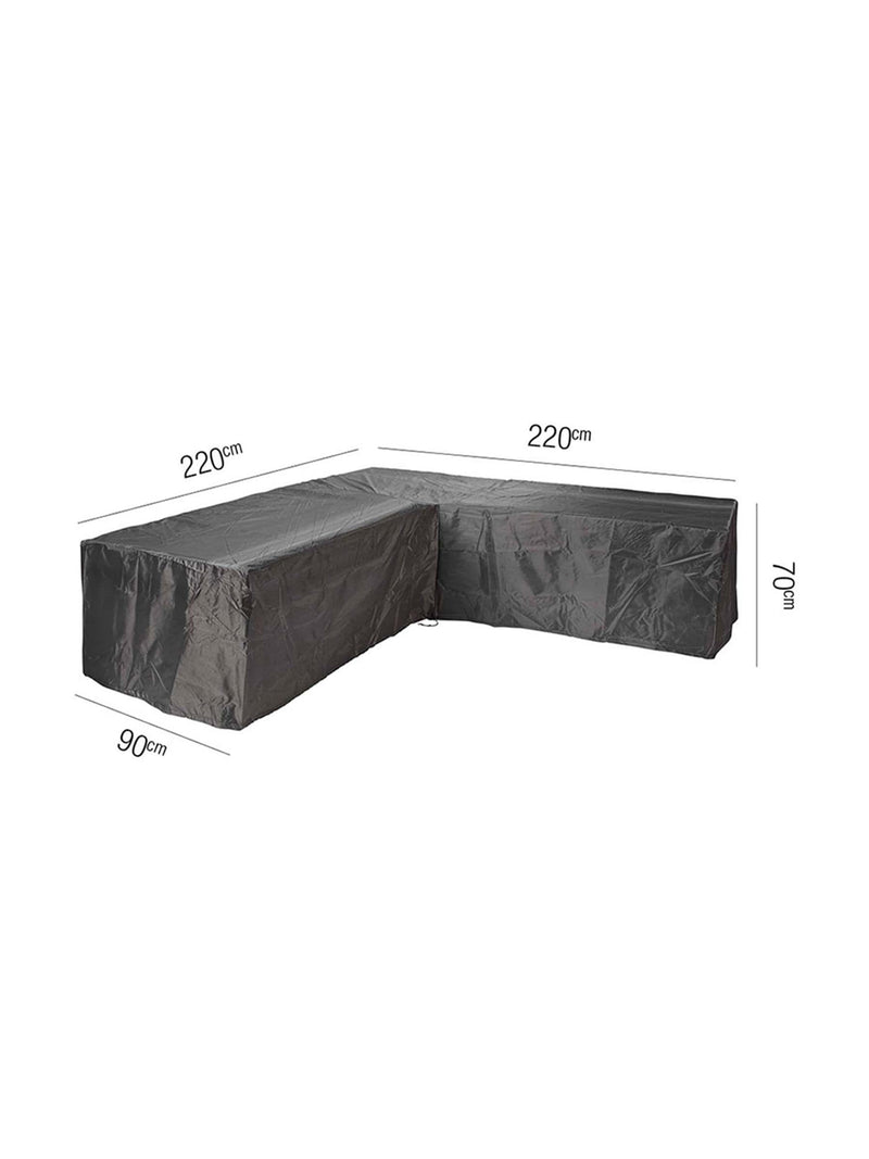 Garden lounge cover L-shape Aerocover 220x220x70 cm, UK version