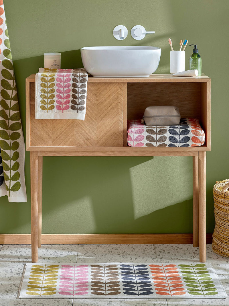 Orla Kiely Auburn Multi Stem 100% cotton bath mat 90x50cm, UK version