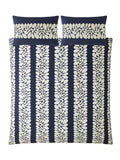 Orla Kiely space blue Sycamore Stripe duvet set, imported from the UK