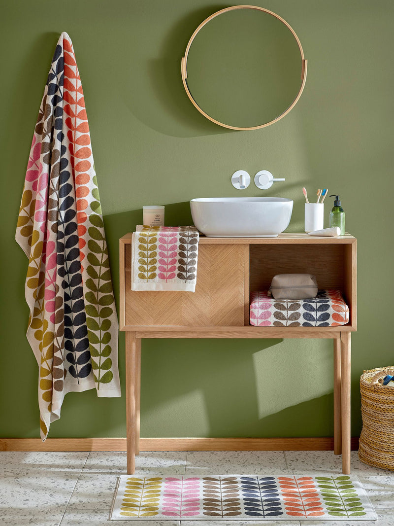 Orla Kiely Auburn Multi Stem 100% cotton towel - British product