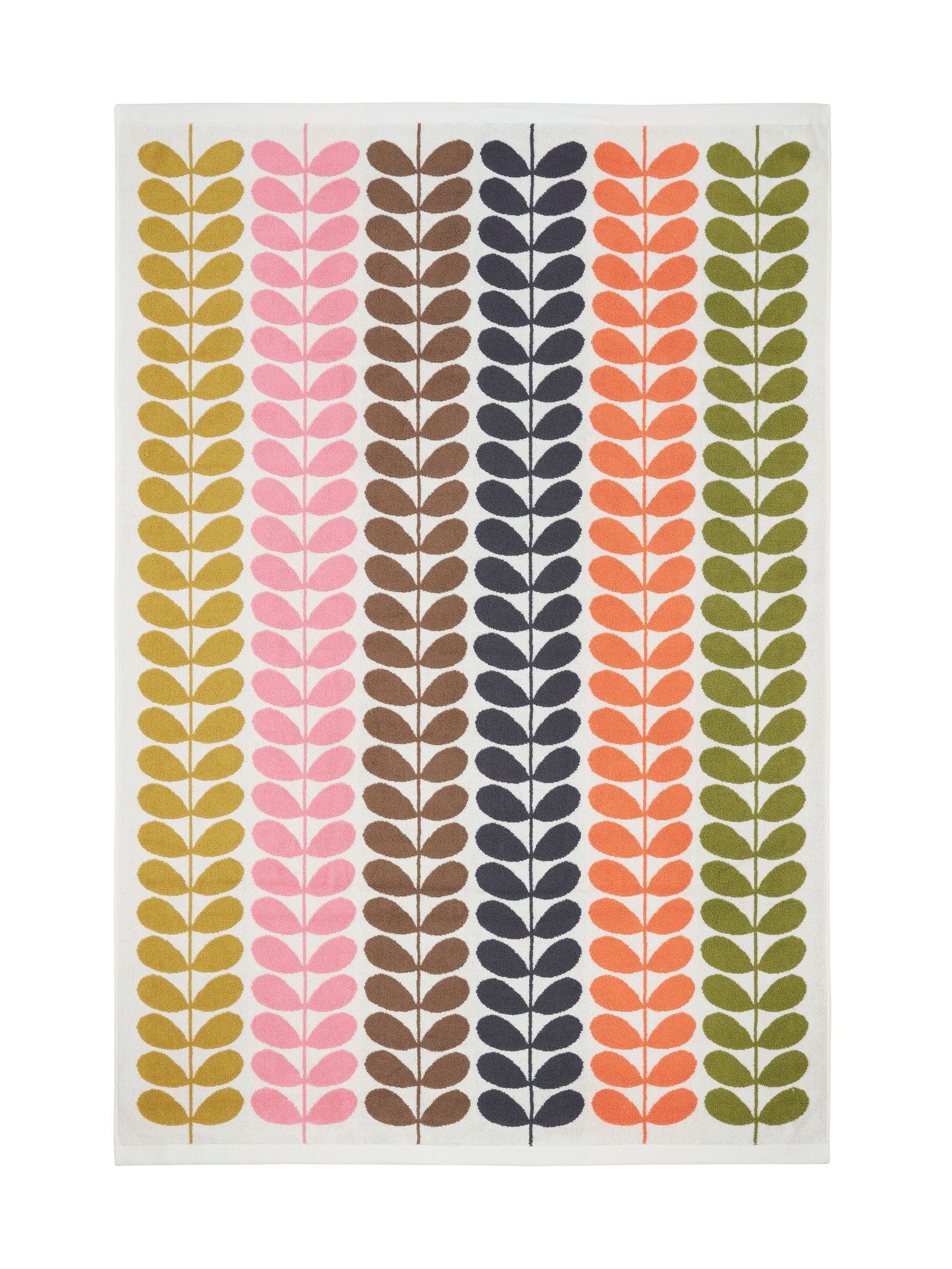 Orla Kiely Auburn Multi Stem 100% cotton towel - British product