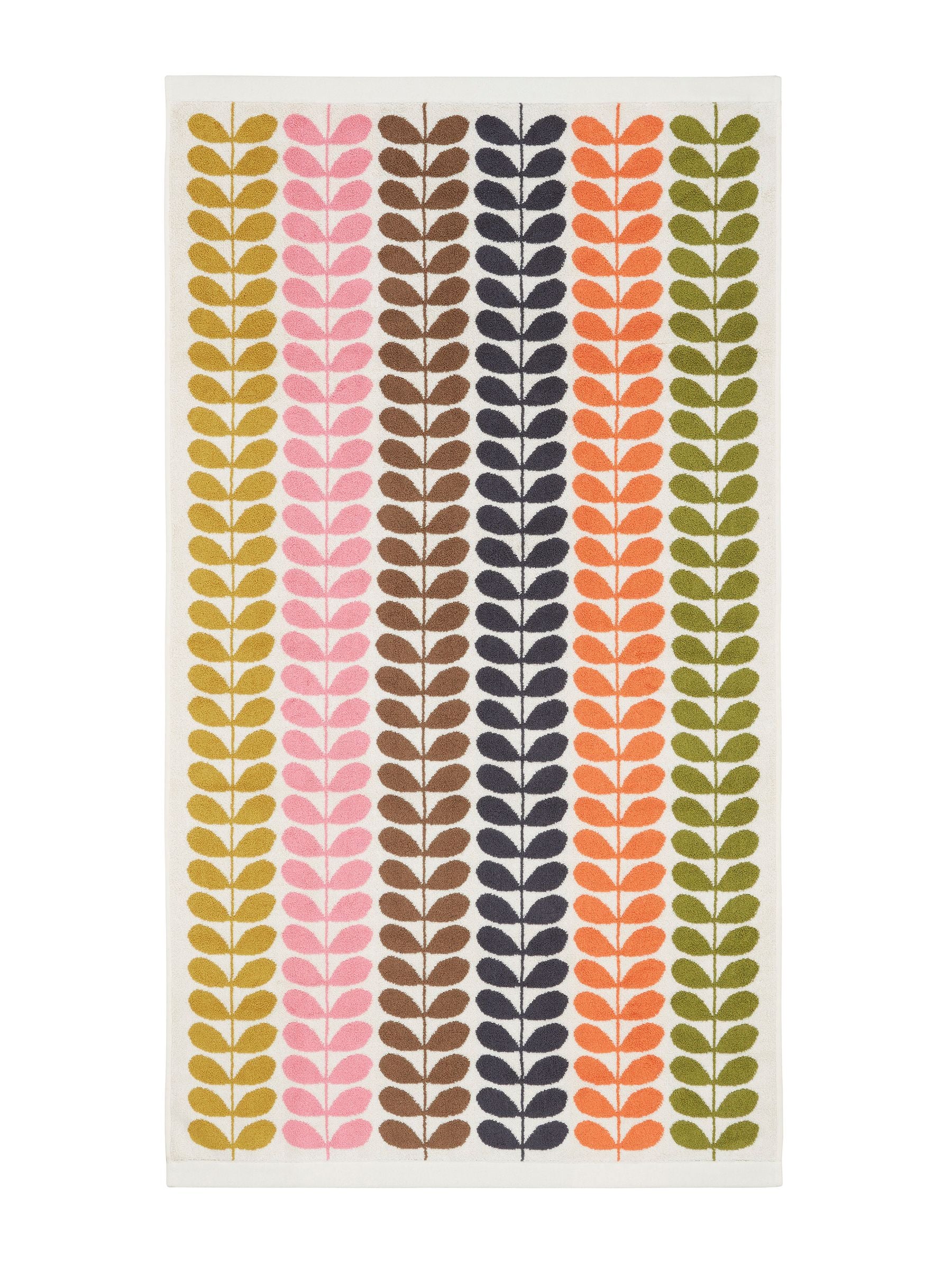 Orla Kiely Auburn Multi Stem 100% cotton towel - British product