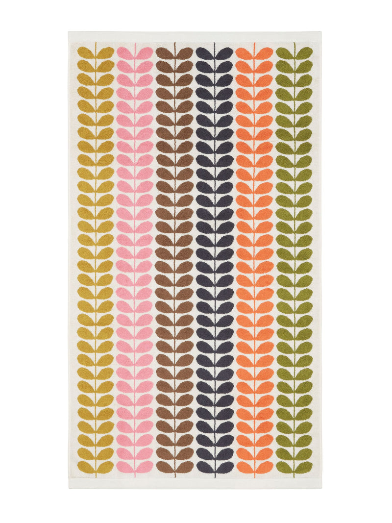 Orla Kiely Auburn Multi Stem 100% cotton towel - British product