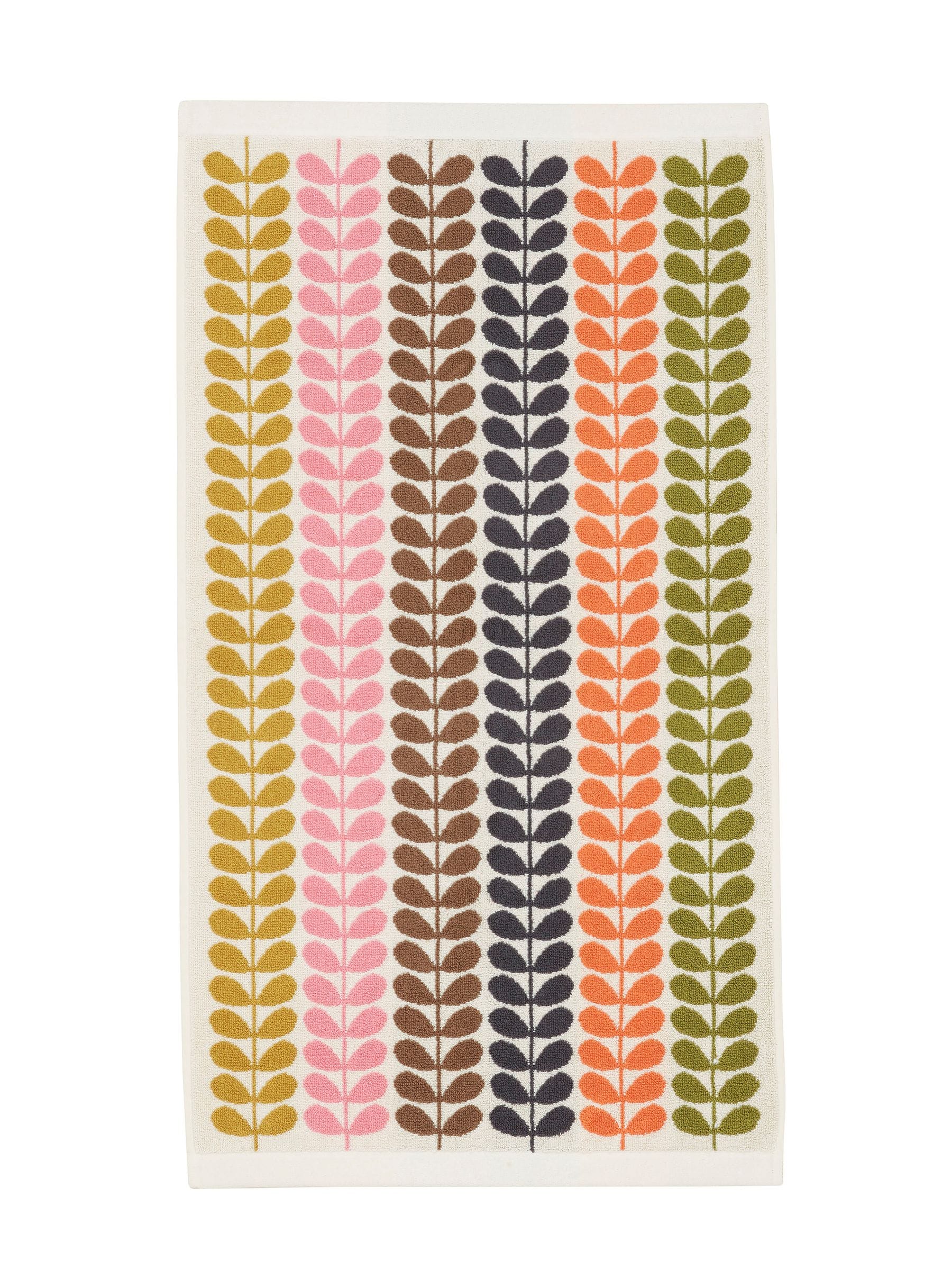 Orla Kiely Auburn Multi Stem 100% cotton towel - British product