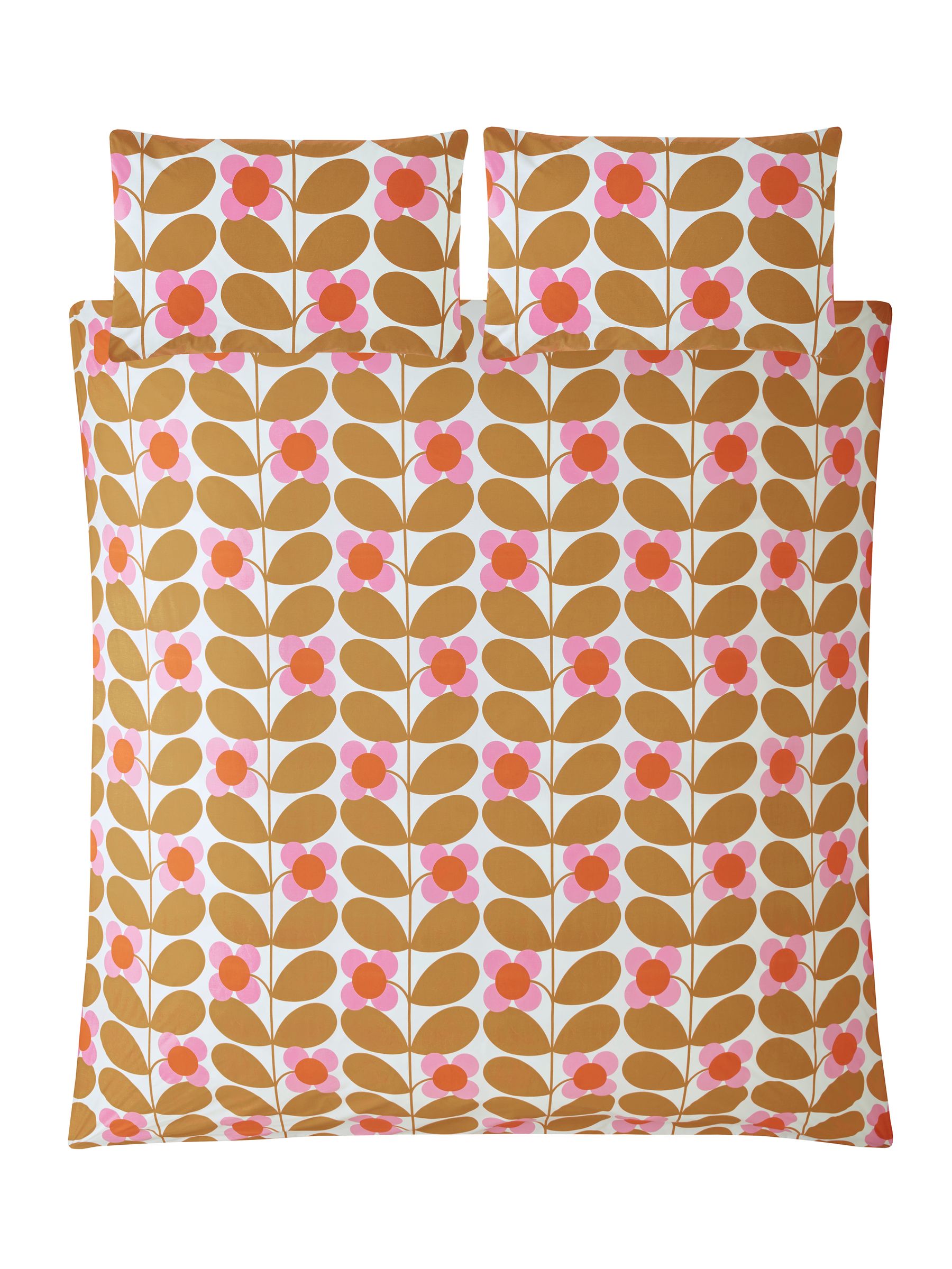 Orla Kiely Saffron Stem Bloom duvet cover set, imported from the UK