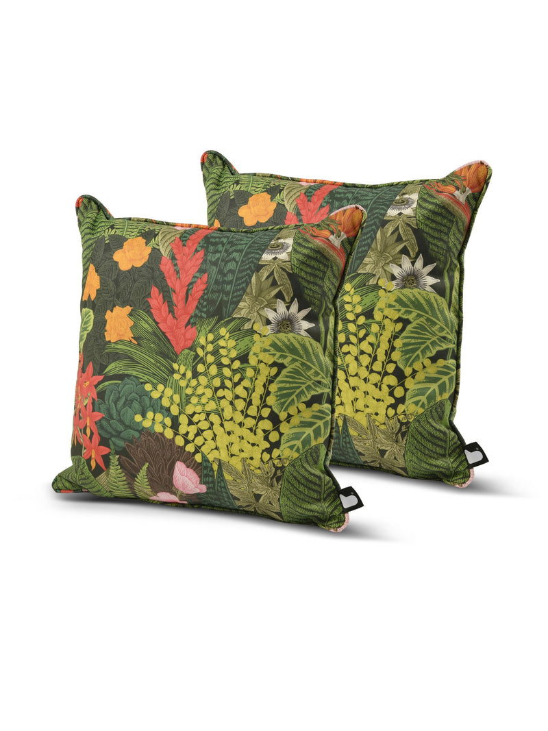 Extreme Lounging outdoor cushions graphic leaves twin pack (British brand)