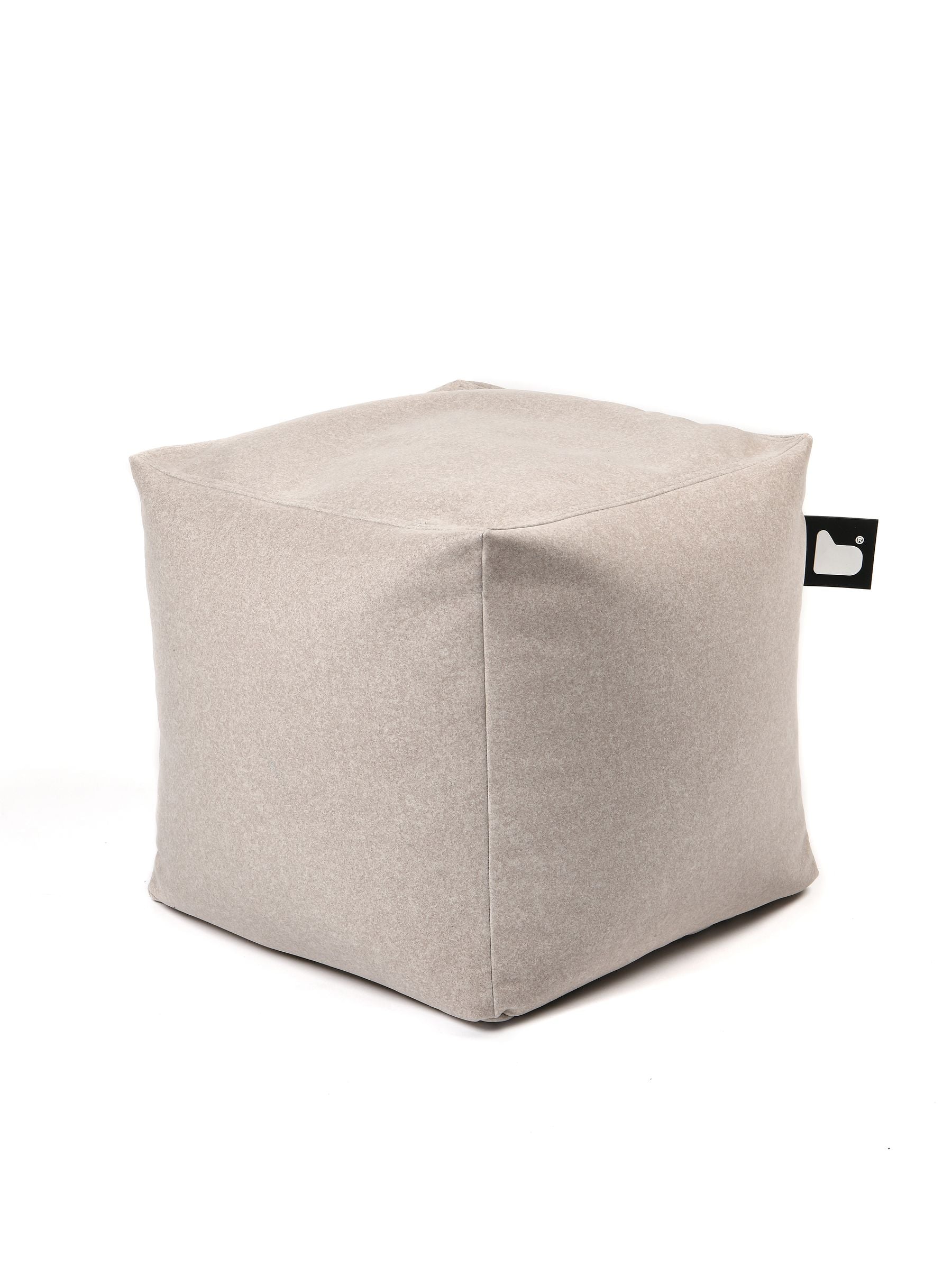 Extreme Lounging brushed faux suede cube bean bag, UK version