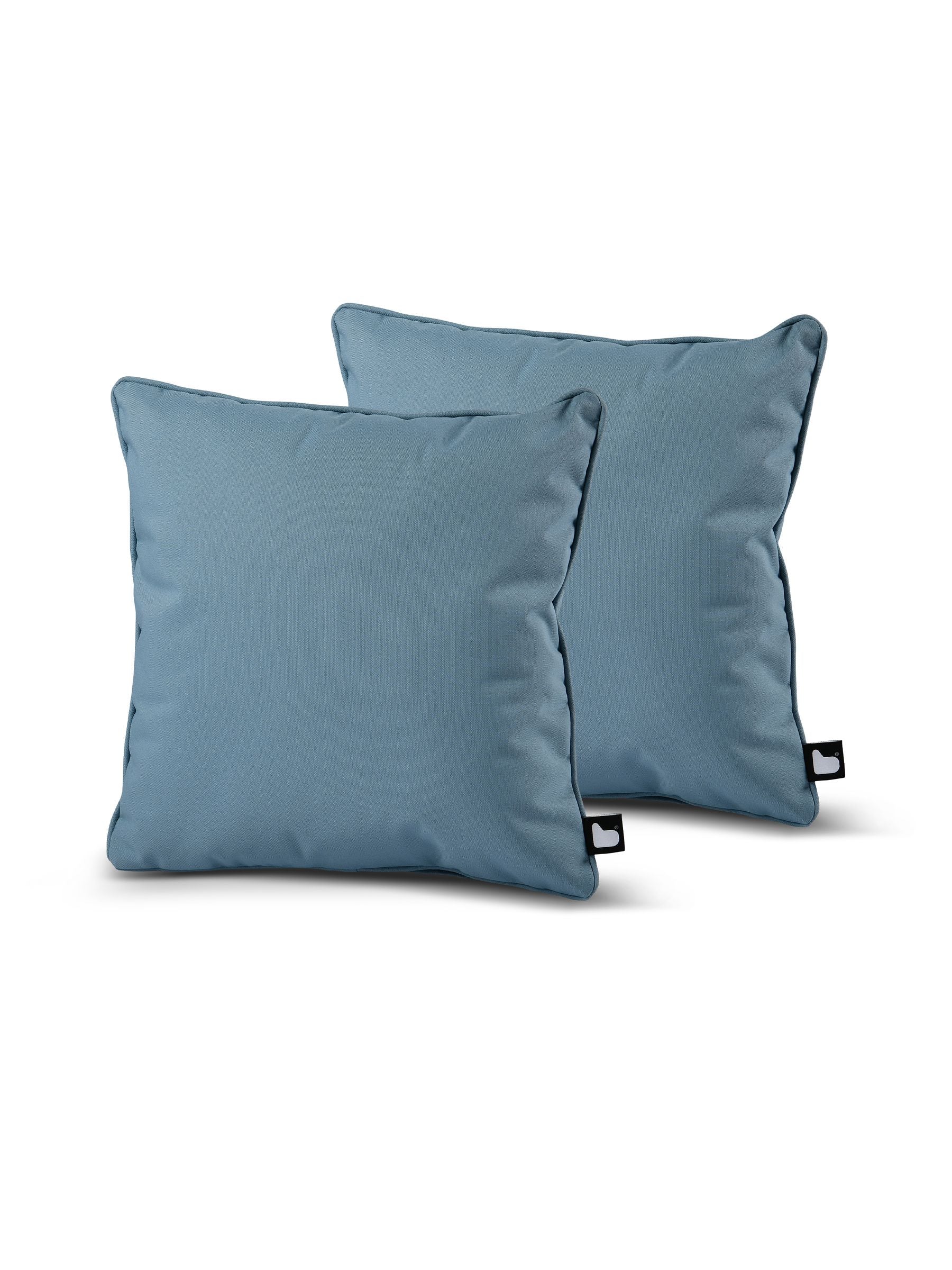 Outdoor Garden Cushions Silver Grey B Cushion Twin Pack