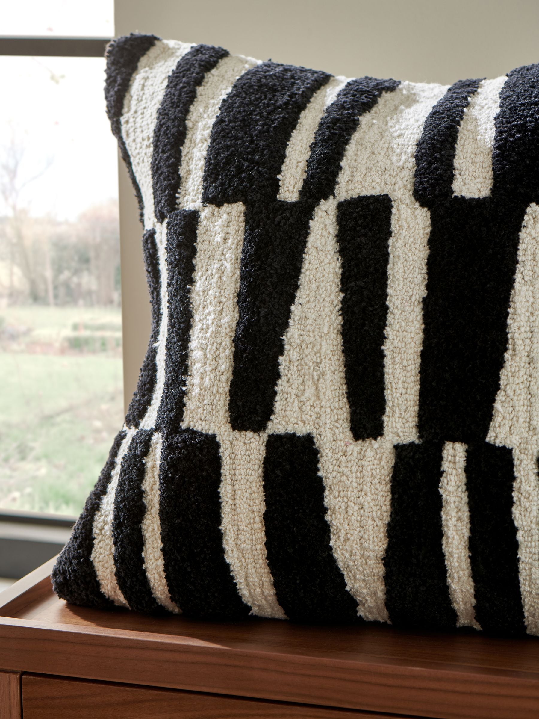Jasper Conran London monochrome papercut cushion 43cm - British product