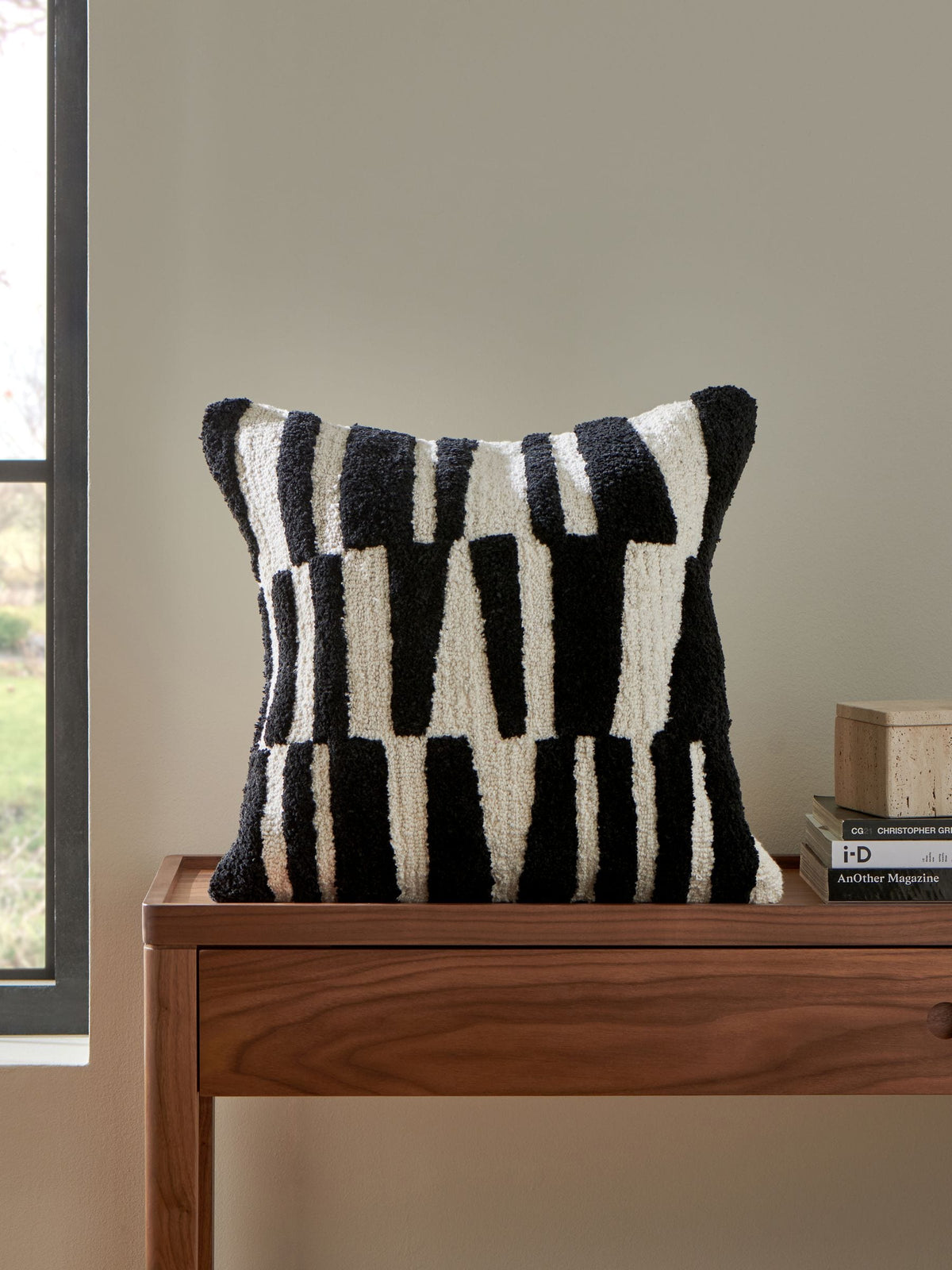 Jasper Conran London monochrome papercut cushion 43cm - British product