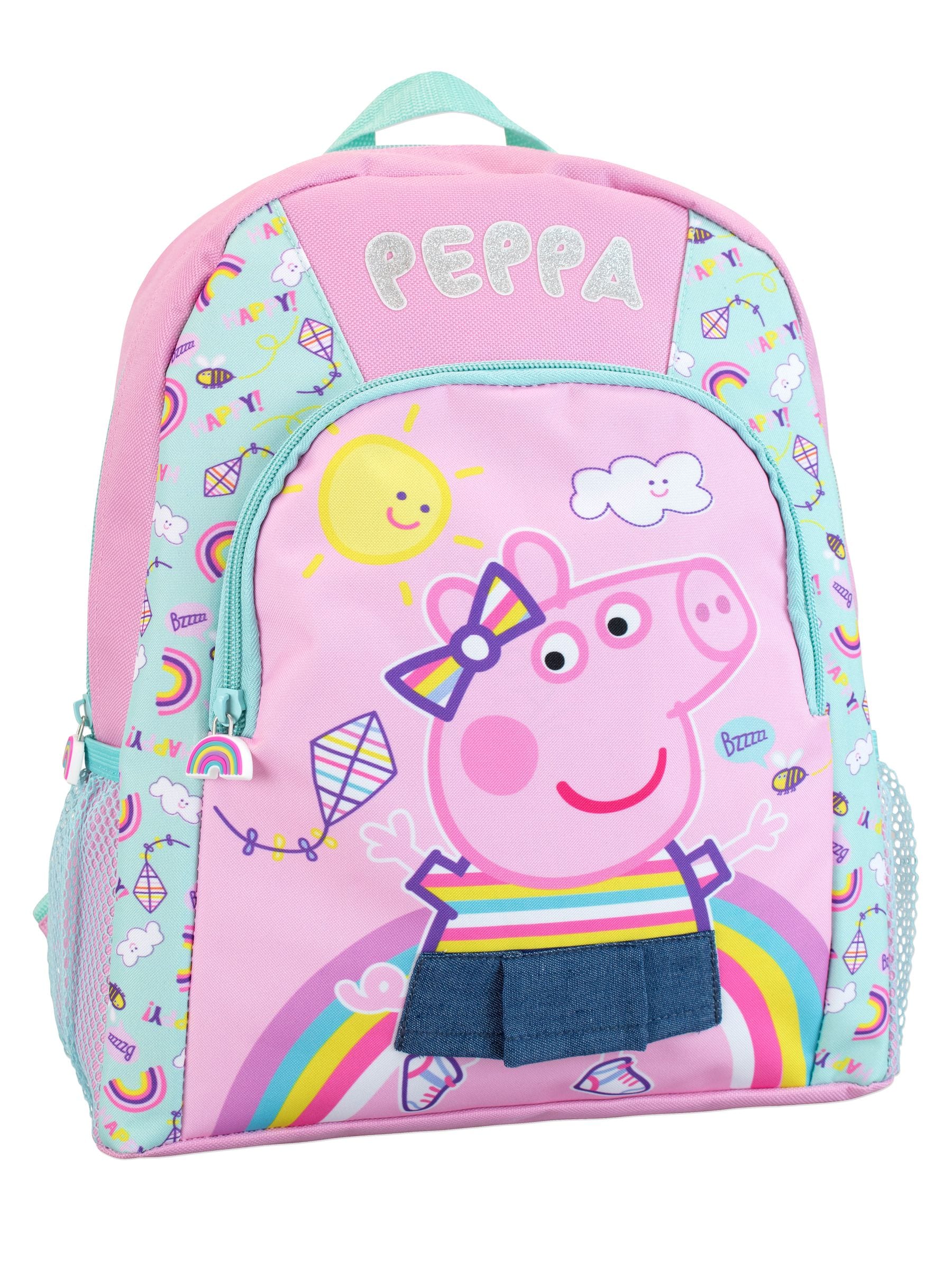 Peppa Pig glitter backpack with 3D kite appliqué, UK version
