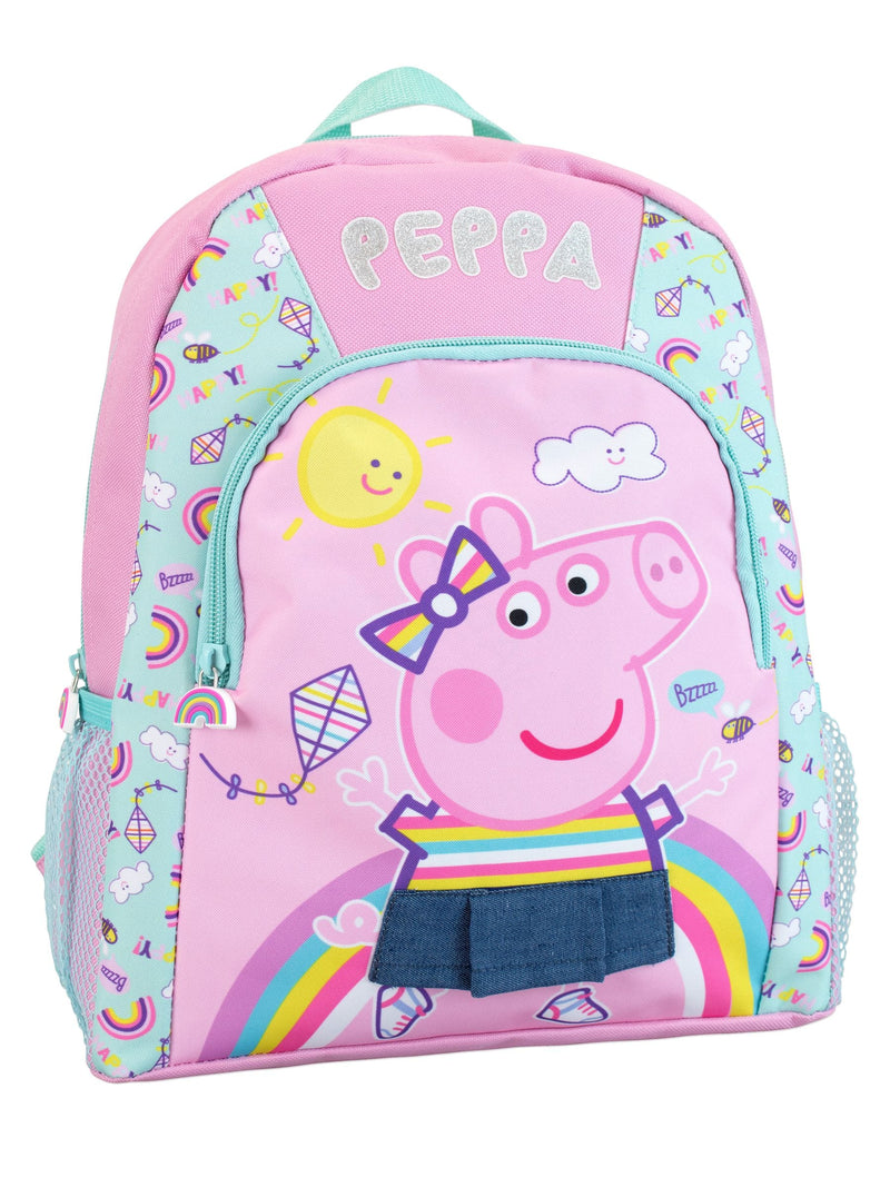 Peppa Pig glitter backpack with 3D kite appliqué, UK version