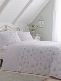 Dreams & Drapes Lilac Chloe Lace Detail Duvet Cover Set - British product