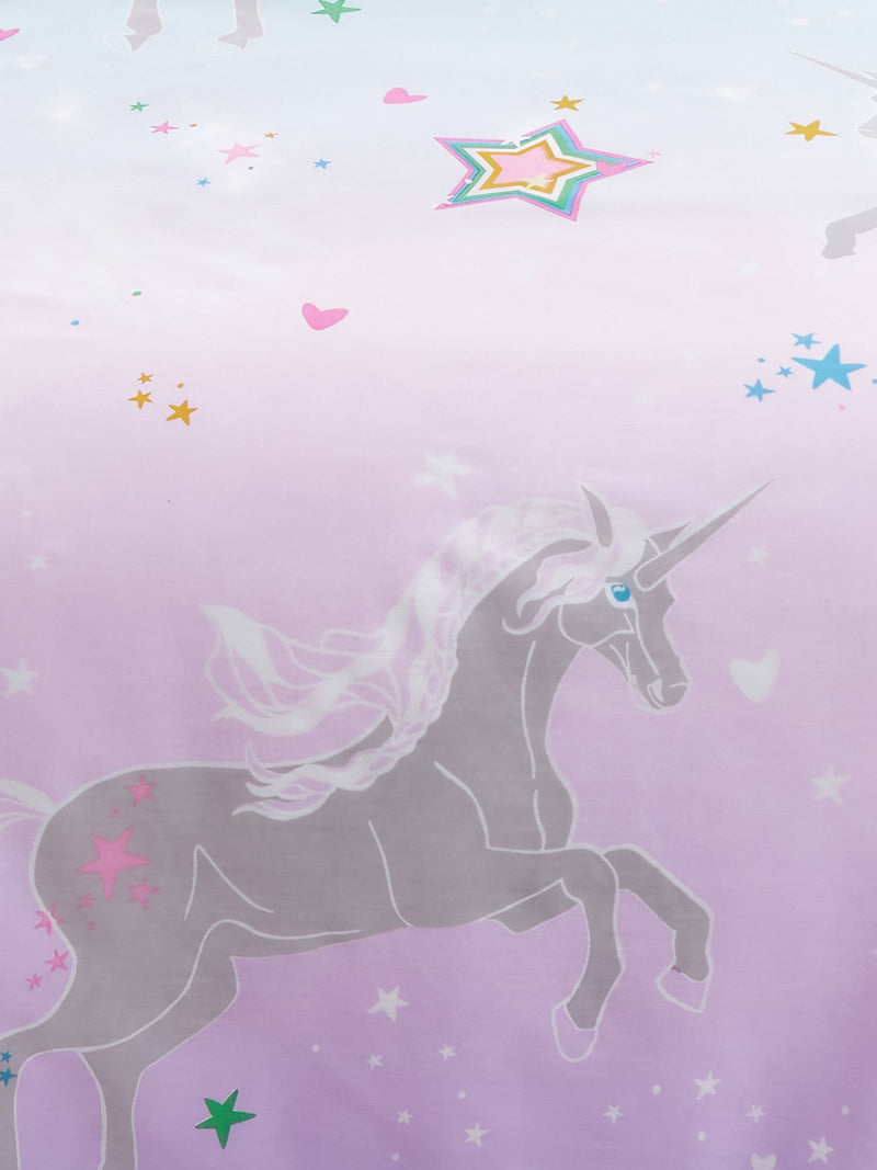 Bedlam Lilac Ombre Unicorn Glow in the Dark Duvet Cover Set - British product