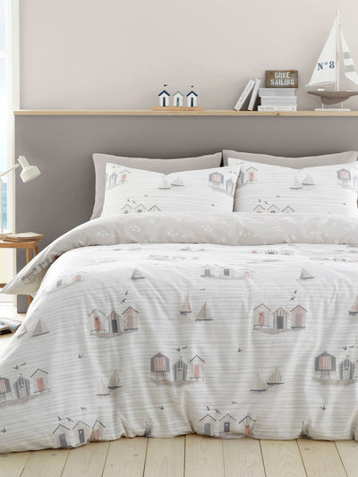 Next Fusion Natural Beach Huts Easycare Duvet Cover Set- Buy online at McGrocer