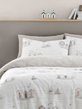 Fusion Natural Beach Huts Easycare Duvet Cover Set