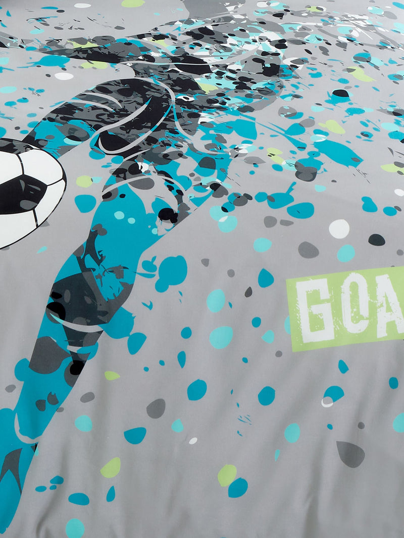 Bedlam Grey Goal Reversible Duvet Cover Set - British product