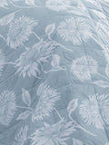 Dreams & Drapes blue chrysanthemum reversible bedspread - British product