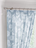Dreams & Drapes blue chrysanthemum lined curtains, UK version